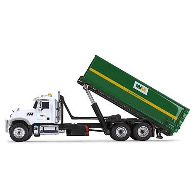 First Gear 1/87 Garbage Truck with Roll-Off Container Mack Granite White/Green - Image 1 of 3