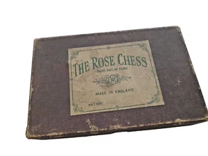 Vintage Rose chess set - cast metal, red/black - Picture 1 of 2