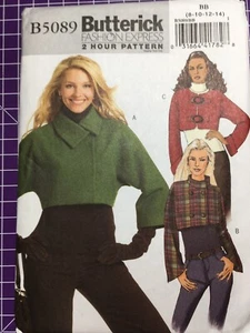 Pattern Butterick B5089 Fashion express misses’ cropped/bolero jacket sz 8-14 - Picture 1 of 3