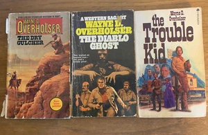 The Trouble Kid,Diablo Ghost,Dry Gulcher, 3 Wayne D Overholser Western PB Novels - Picture 1 of 1