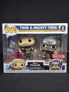 Funko Pop Thor e Mighty Thor Confezione da 2 Bersaglio Esclusivo Thor Love and Thunder - Foto 1 di 6