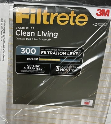 3M Havac furnace/AC air filters Clean Living MPR 300 14x30x1 (6 PK NEW Filtrate - Image 1 of 3