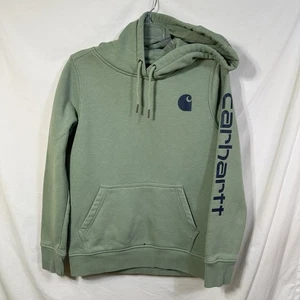 Sudadera con capucha gráfica manga logotipo peso medio calce relajado Carhartt para mujer ropa de trabajo pequeña - Imagen 1 de 10