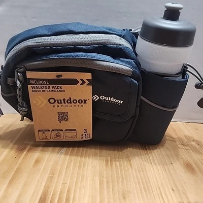 OUTDOOR PRODUCTS MELROSE WALKING WAIST PACK SHOULDER BAG FANNY PACK BLUE GREY  - Image 1 of 4