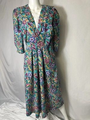 Vestido Vintage Talla 10 Miss Dorby Mujer Multicolor Floral Abuela Core Boho Y2K Foto 1 de 4