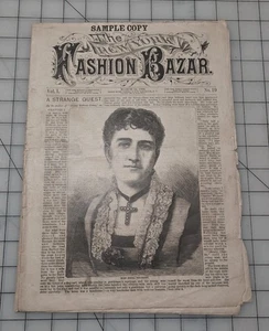1880 New York Fashion Bazar March 16 Week Newspaper George Munro Victorian No 19 - Picture 1 of 4