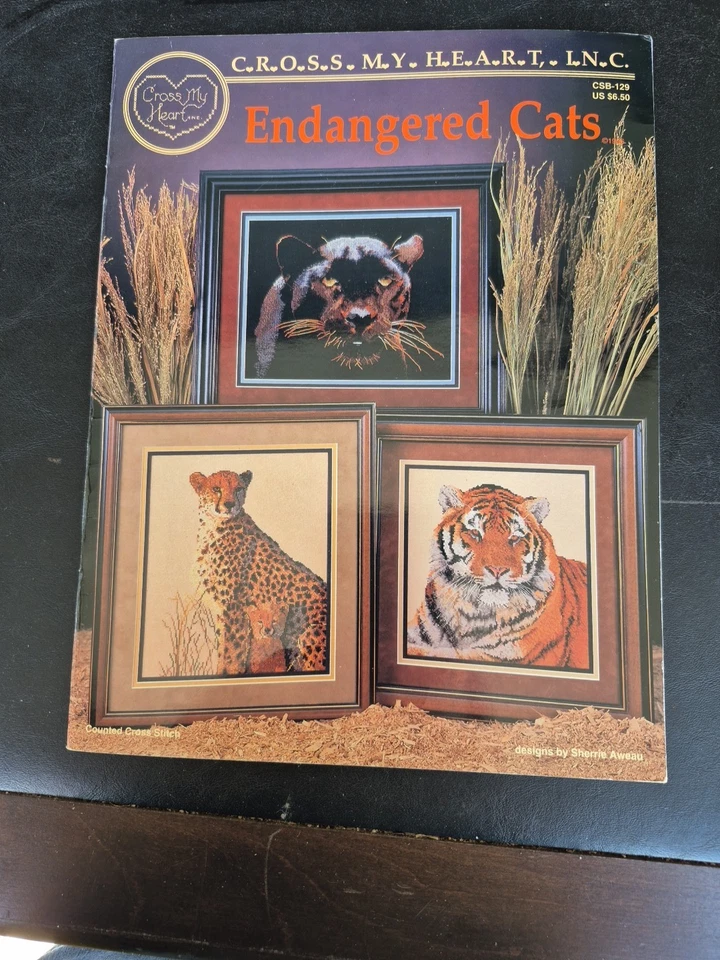 Cross My Heart Inc Endangered Cats Counted Cross Stitch Pattern Book - Image 1 of 1