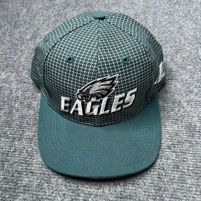 De colección 1990 Philadelphia Eagles Logo Atlético Correa Sombrero Cuadros NFL Foto 1 de 4