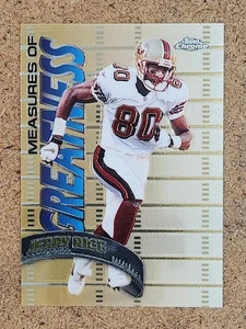 1998 Topps Chrome Football Measures of Greatness #MG3 Jerry Rice - Picture 1 of 2