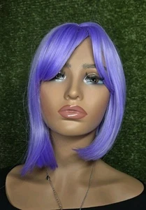 Peluca Bob lavanda con flequillo, peluca corta recta cosplay. 162 - Imagen 1 de 4