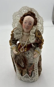 GLADYS BOALT "QUEEN ELIZABETH I OF ENGLAND VINTAGE STOFFPUPPE WEIHNACHTSSCHMUCK - Bild 1 von 8