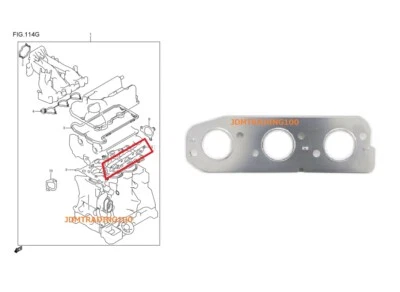 SUZUKI CARRY DA63T DA65T Junta colector de escape motor K6A GENUINO CAMIÓN KEI Foto 1 de 4