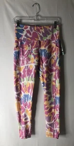 Ideology S colorful pink multi hi-rise workout/athletic pants 7/8 length NWT - Picture 1 of 9