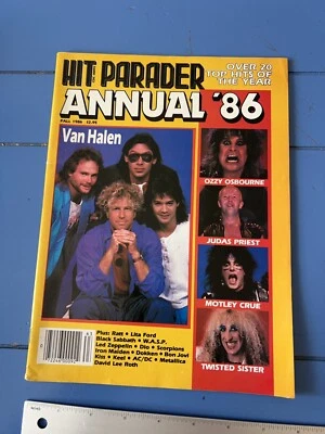 Vintage Magazine Hit Parader’s Annual 86, Van Halen Ozzy Judas Priest Crue - Image 1 of 4