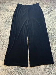 Chico's Travelers Black Pants Womens Size 1 Regular Slinky Stretch Pull On - Picture 1 of 16