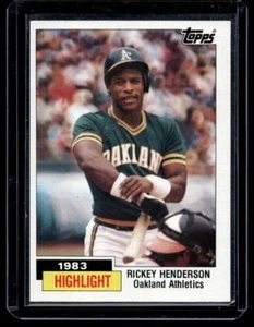 1984 Topps 1983 Highlight Rickey Henderson #2 HOF - Picture 1 of 2
