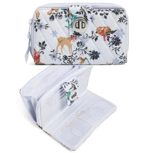 Vera Bradley NWT Merry Mischief RFID Turnlock Wallet Zip Around Holiday Gift $75 - Picture 1 of 8