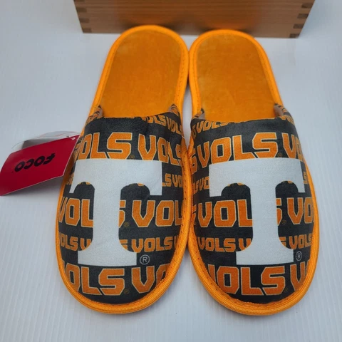 NEW Tennessee Volunteers FOCO Forever T Logo Orange Slippers Shoe XL 13/14 NWT Cover