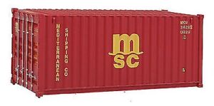 Walthers SceneMaster 8059 Ho Scala 6.1m Ondulato Container Msc