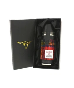 GENUINE GLEN APPIN HARRIS TWEED HUNTING FLASK WITH 4 CUPS GIFT BOX Royal Stewart - Picture 1 of 3