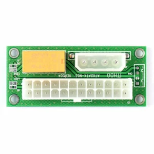 ATX 24Pin zu Molex 4Pin Dual PSU Netzteil Sync Starter Extender Kabelkarte - Bild 1 von 5