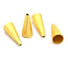 7 Pcs 14X9mm Brushed Cone Bead Cap 18k Gold Plated