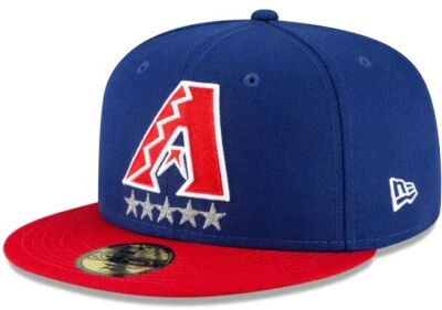 Arizona Diamondbacks New Era 59Fifty Red White and Blue Fitted hat cap 7 1/4 - Image 1 of 4