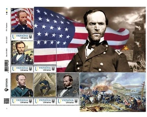 Ukraine 2022, USA Civil War General William Tecumseh Sherman, sheet 6v - Picture 1 of 1
