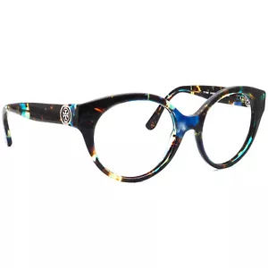 Occhiali da sole Tory Burch solo montatura TY 7087 3145/80 blu confetti occhio di gatto 52 mm - Foto 1 di 6
