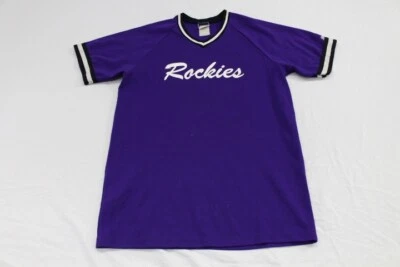 Camiseta De Colección Colorado Rockies Bicicleta Béisbol Cuello en V Logo Púrpura Para Hombre Talla XL Foto 1 de 4