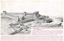 3697) SIRACUSA, IL CASTELLO EURIALO. RICOSTRUZIONE IDEALE DI L. MAUCERI.