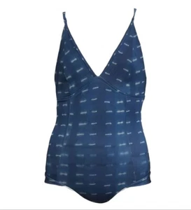 SEEA Women's Blue Felina Indigo V-Neck One Piece Swimsuit #11701 X-Small NWT - Picture 1 of 1