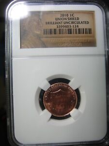2010- P Lincoln Cent Union Shield NGC Brilliant Uncirculated 1st Year L(,)(,)K