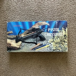 Crossbow Pistol Powerful Mini with Spring Steel Bow Aprx 50Lb Draw 5 Arrows - Picture 1 of 8