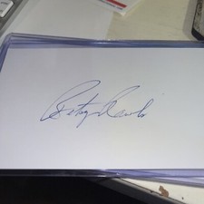 Betsy Rawls HOF Signed 3x5 index Card