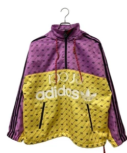 【Collaboration】GUCCI x adidas 22AW Nylon Anorak Jacket Purple Yellow Rare Design - Picture 1 of 9