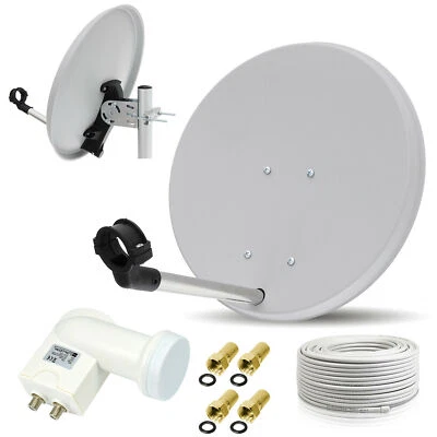 HDTV HD Digitale Sat Anlage 40cm Schüssel TWIN LNB + Kabel Camping Mobil Mini h - Bild 1 von 4