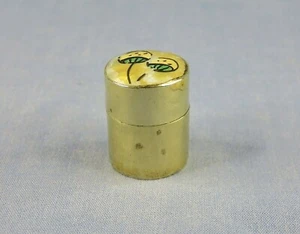Vintage / Antique? Small Round Pill Box with Mother of Pearl Decorated Lid Top - Picture 1 of 12