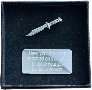 Personalised Gift Box & Hand Made Pewter Scuba Divers Tool Pin Badge - Picture 1 of 4