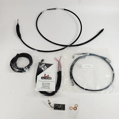 LA Choppers 18-24 Harley Softail Negro Manillar Cable/Línea de Freno Kit 15-17" Simios Foto 1 de 4