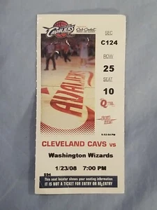 1-23-08 2008 Wizards v Cavaliers Cavs Ticket Stub Seat Locator Lebron 23 pts - Picture 1 of 2