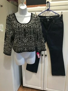 Pre-Owned Women's 515 Levi Jeans size 12M and Xhilaration Sweater Shirt XXL - Picture 1 of 9