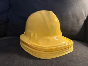 Oriental Trading Yellow Plastic Kid's Play Construction Zone Hard Hats 16ct - Picture 1 of 1
