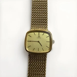 VINTAGE OMEGA WATCH DD6370 MANUAL WIND 17j GOLD PLATE- BRACELET NEEDS REPAIR - Picture 1 of 8