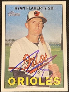 Ryan Flaherty Orioles 2016 Signed Auto Autographed Topps Heritage Card #407 ~COA - Picture 1 of 5
