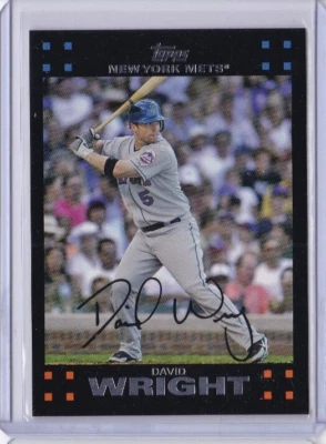 2007 Topps #260 DAVID WRIGHT New York Mets HOF ID10 - Image 1 of 2