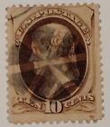 #209b 1882 Jefferson 10 Cent Postage Stamp Black Brown
