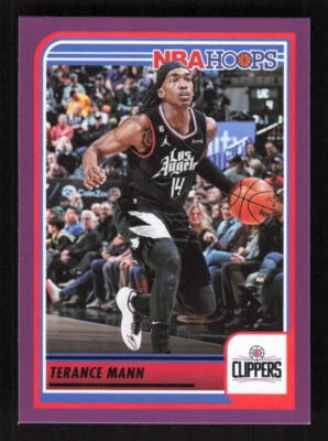 2023-24 Hoops Purple #130 Terance Mann Los Angeles Clippers - Image 1 of 2