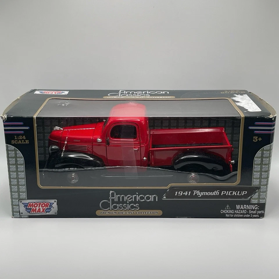 Camioneta Motor Max American Classics 1941 escala 1:24 Plymouth metal fundido a presión NUEVA Foto 1 de 4