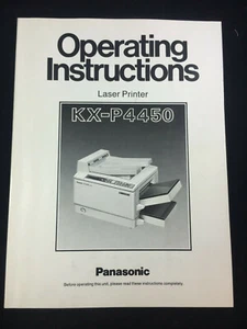 PANASONIC LASER PRINTER KX-P4450 OPERATING INSTRUCTIONS - Picture 1 of 2